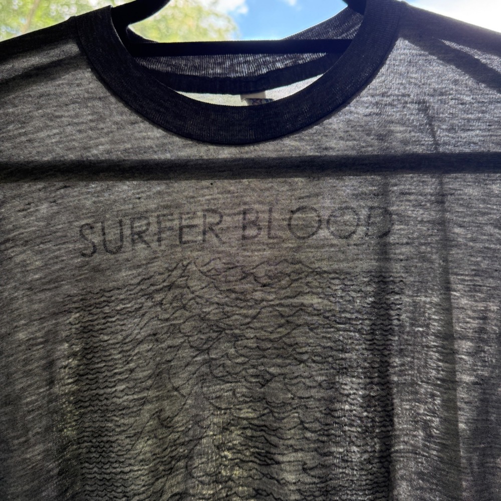 Surfer Blood Astro Coast Band T-Shirt Medium Gray Paper Thin Single Stitch USA